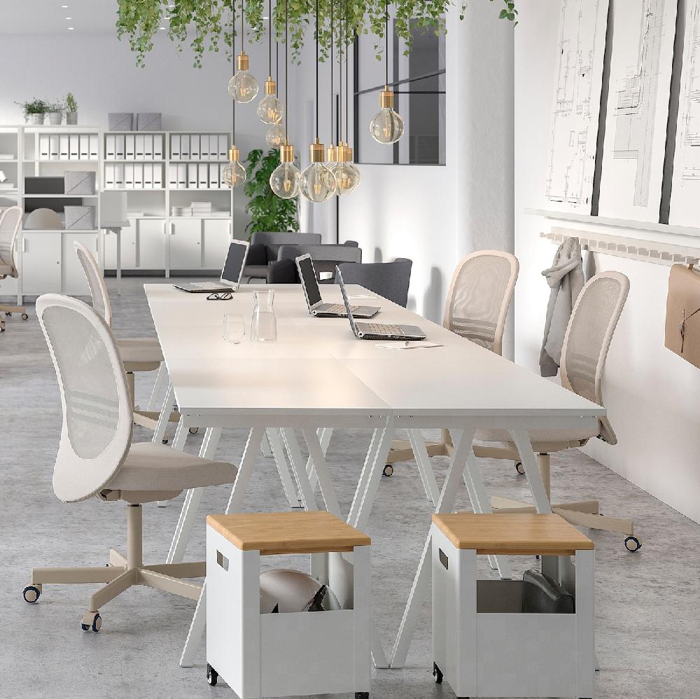 IKEA TROTTEN Scrivania Bianco 160x80 Cm