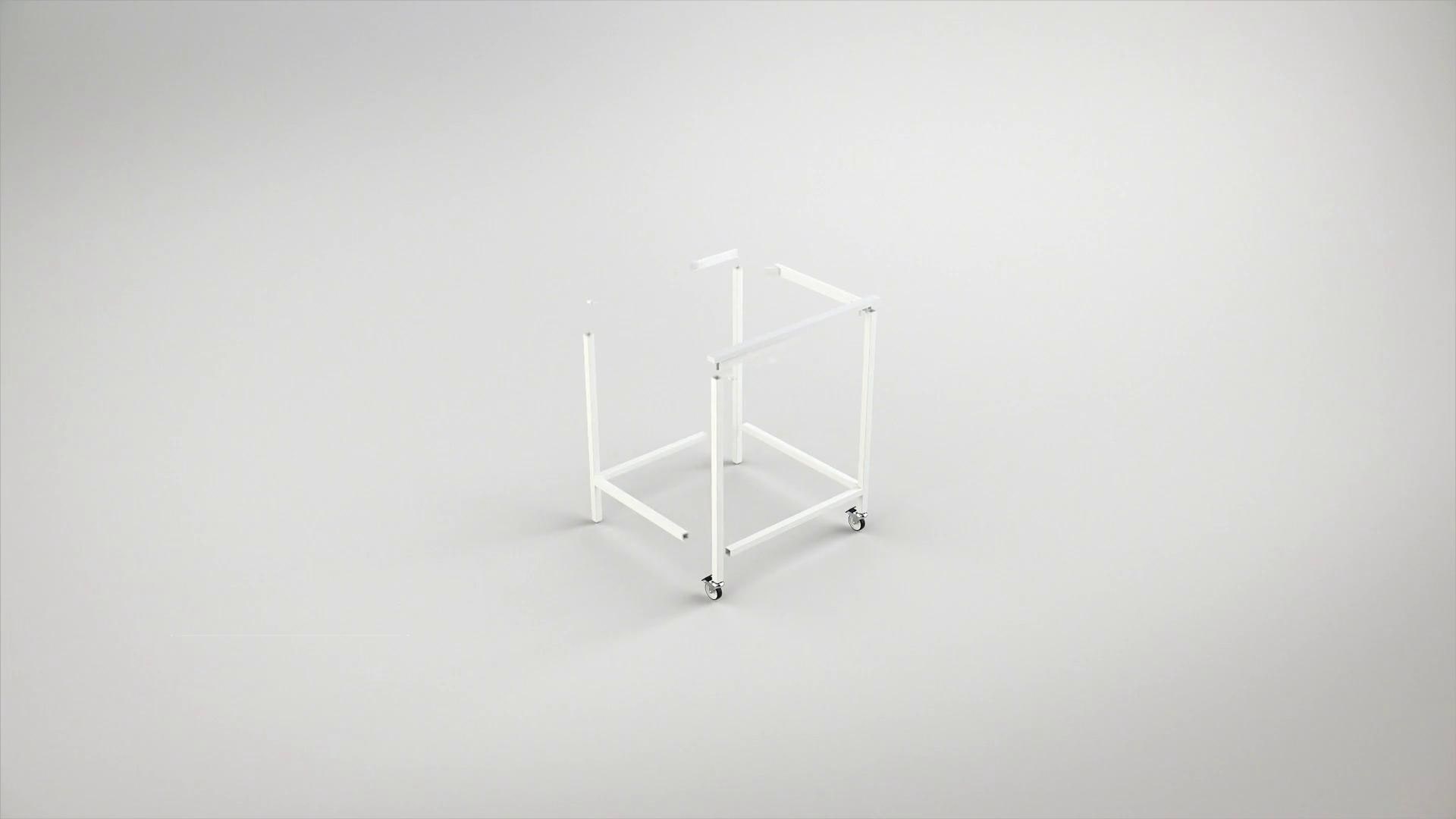 IKEA TROTTEN Tavolo Bianco 80x80 Cm