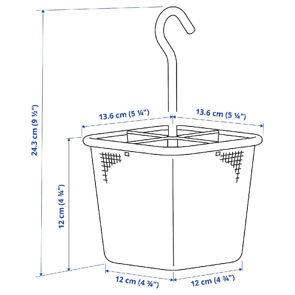 IKEA UPPDATERA Portaposate Antracite 12x12 Cm