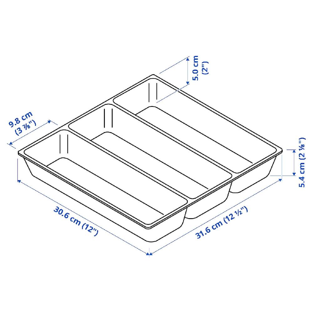 IKEA UPPDATERA Portaposate Bianco 32x31 Cm