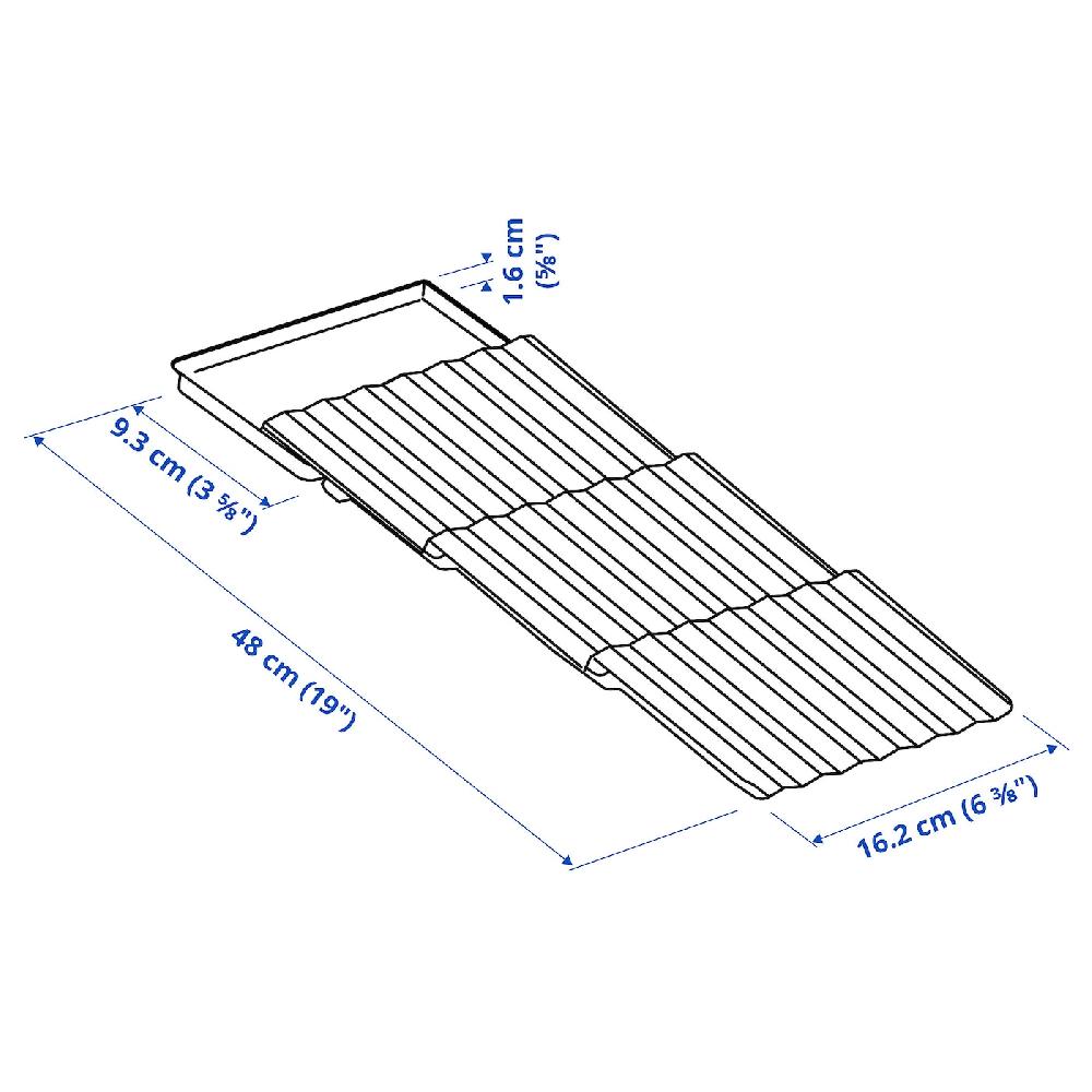 IKEA UPPDATERA Portaspezie Antracite 20x50 Cm