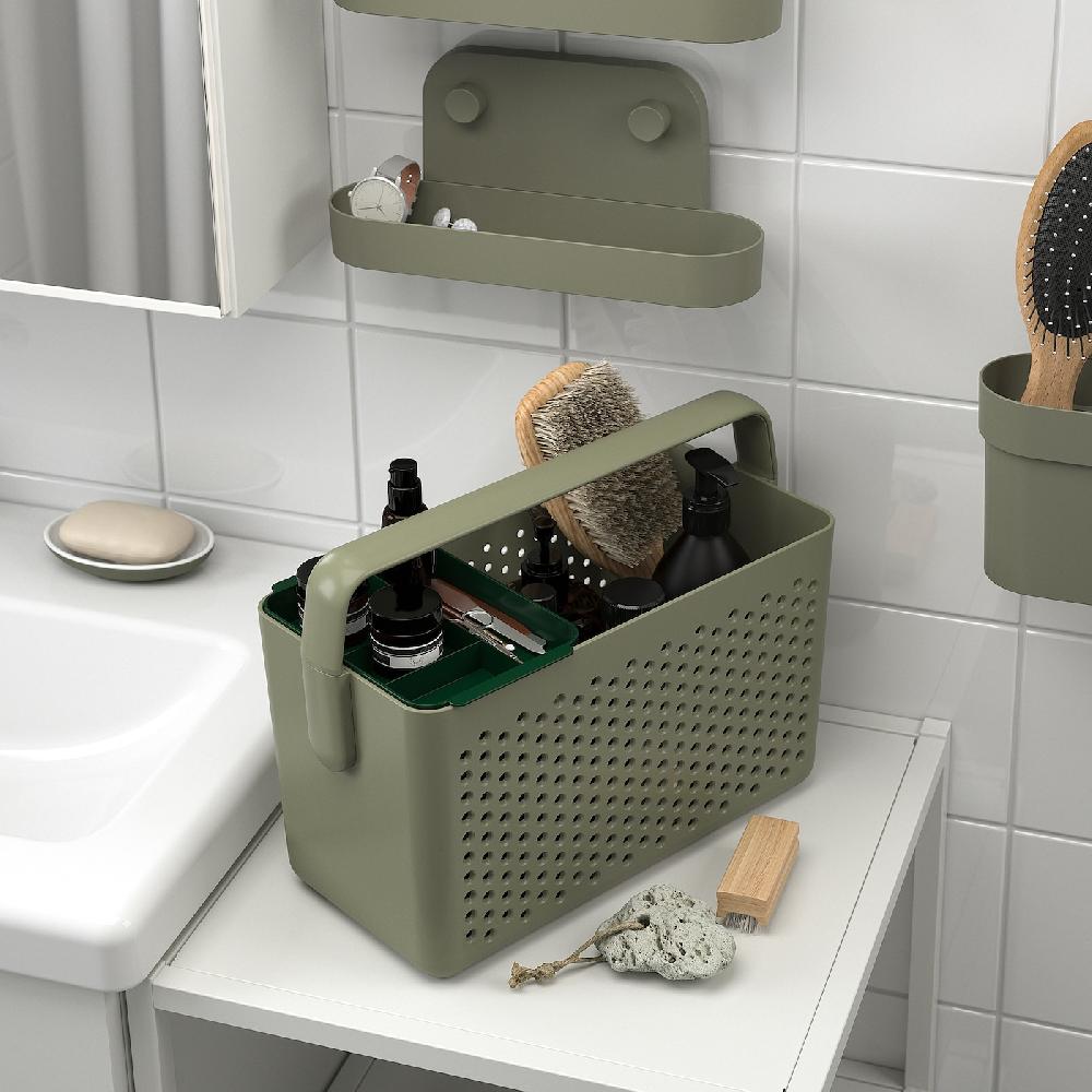 IKEA UPPRÄMEN Cestino Grigio-verde 35x17x25 Cm