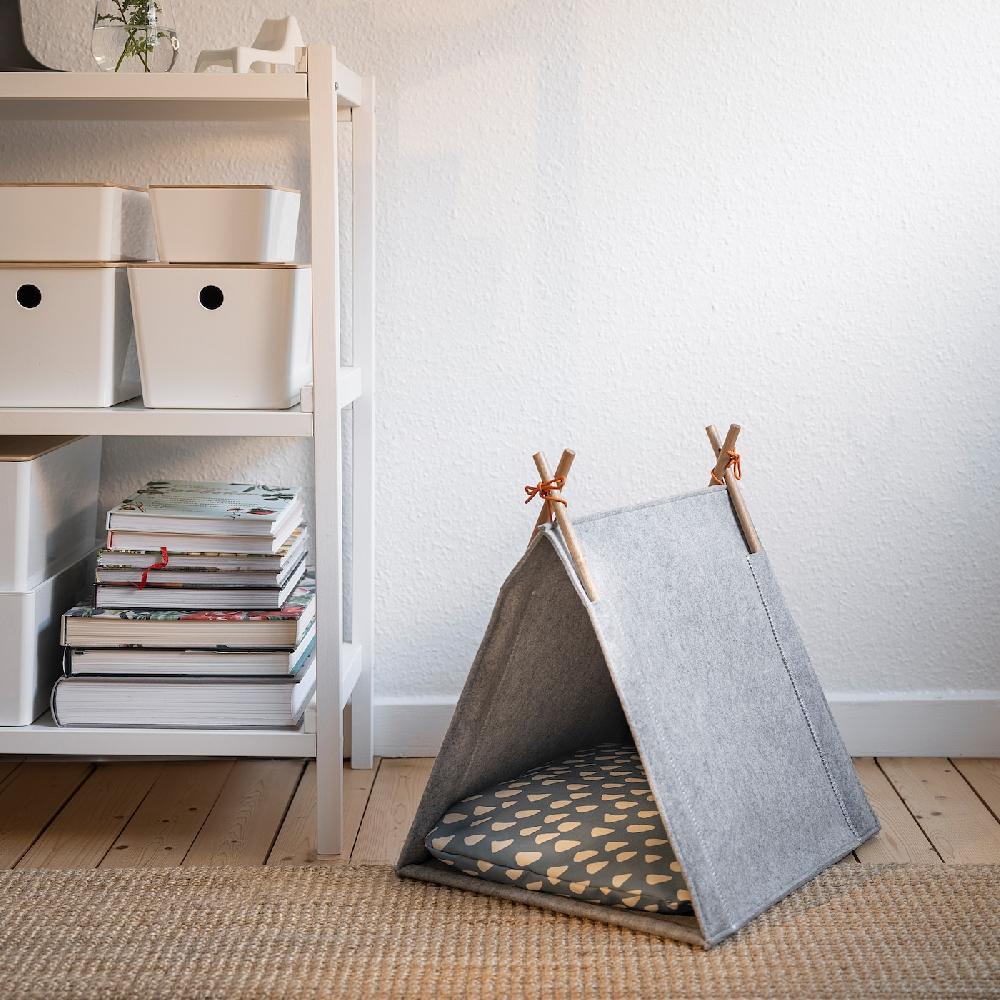 IKEA UTSÅDD Casetta Per Gatti Grigio/feltro