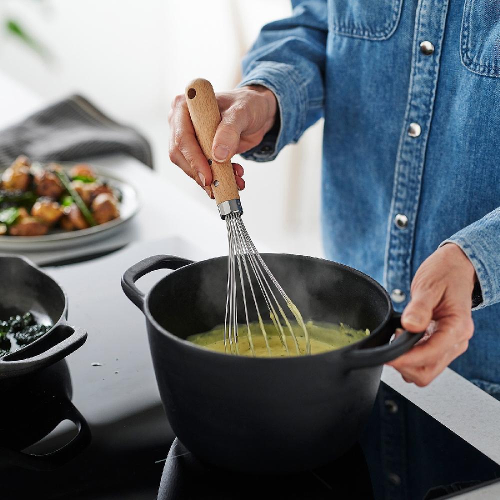 IKEA VARDAGEN Frusta Rotonda Inox/faggio 30 Cm