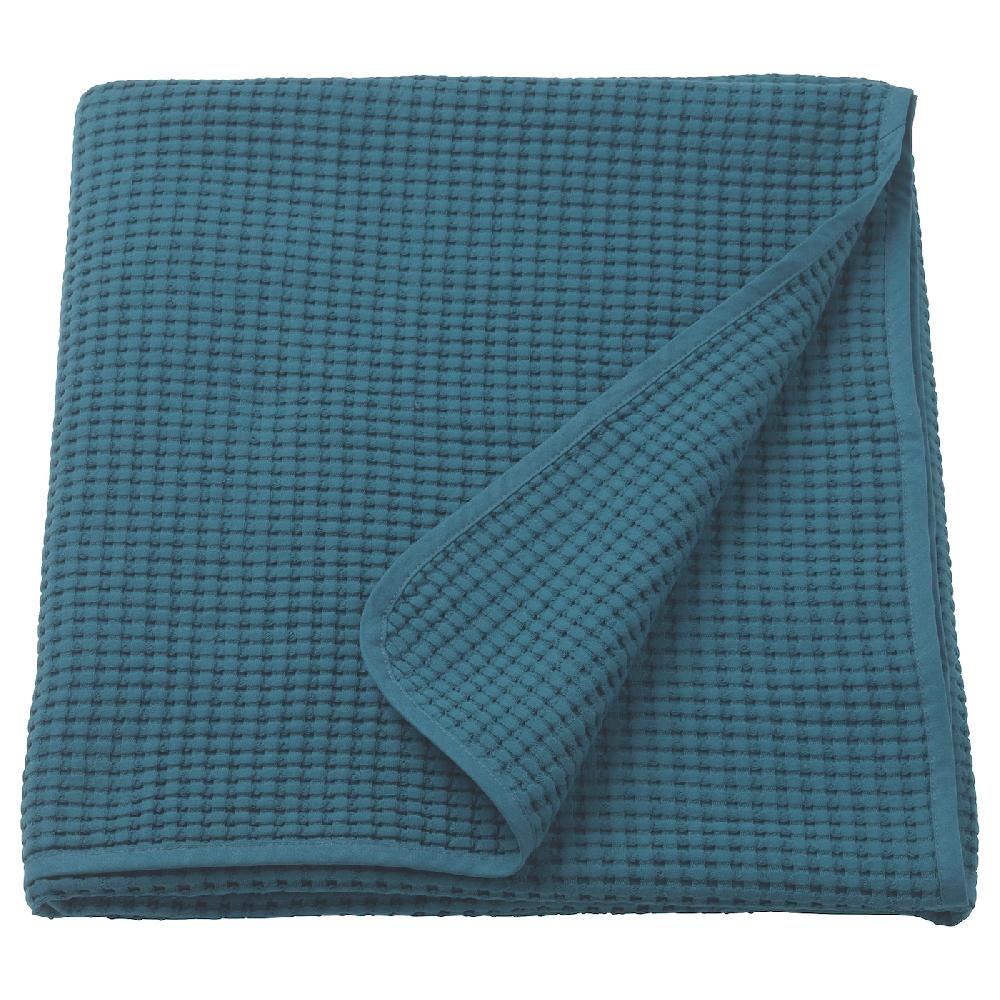 IKEA VÅRELD Copriletto blu scuro 150x250 cm