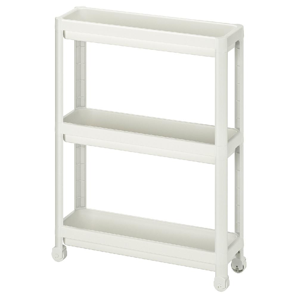 IKEA VESKEN Carrello bianco 54x18x71 cm