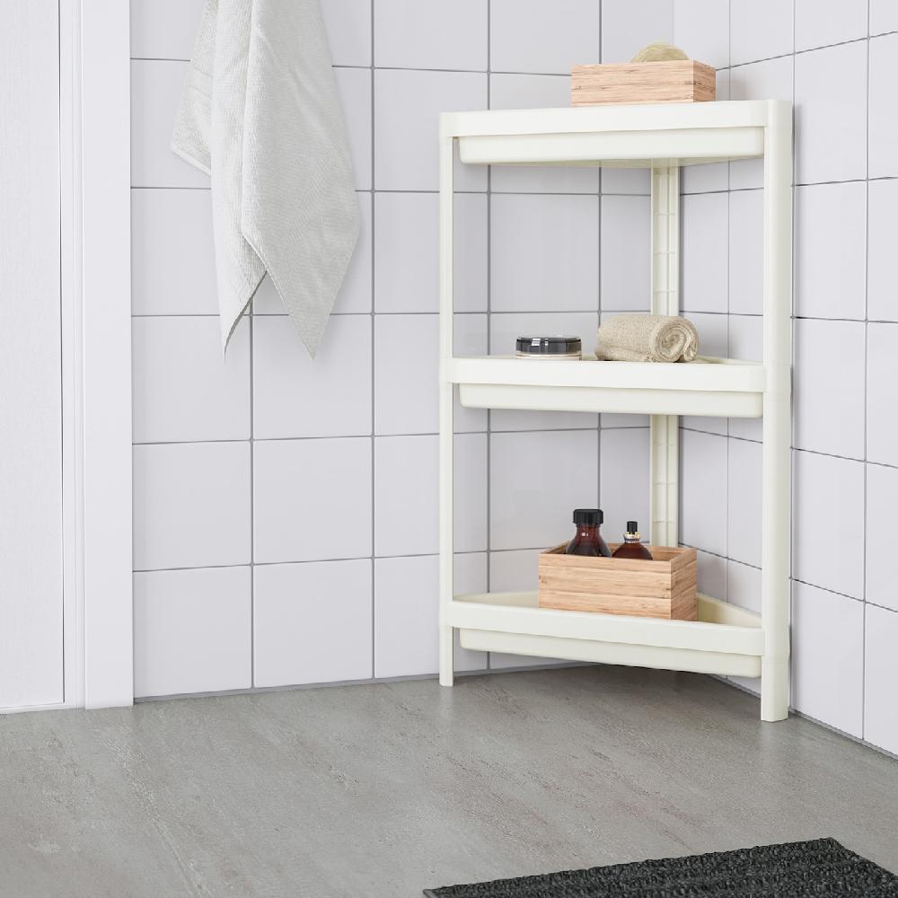 IKEA VESKEN Scaffale Angolare Bianco 33x33x71 Cm