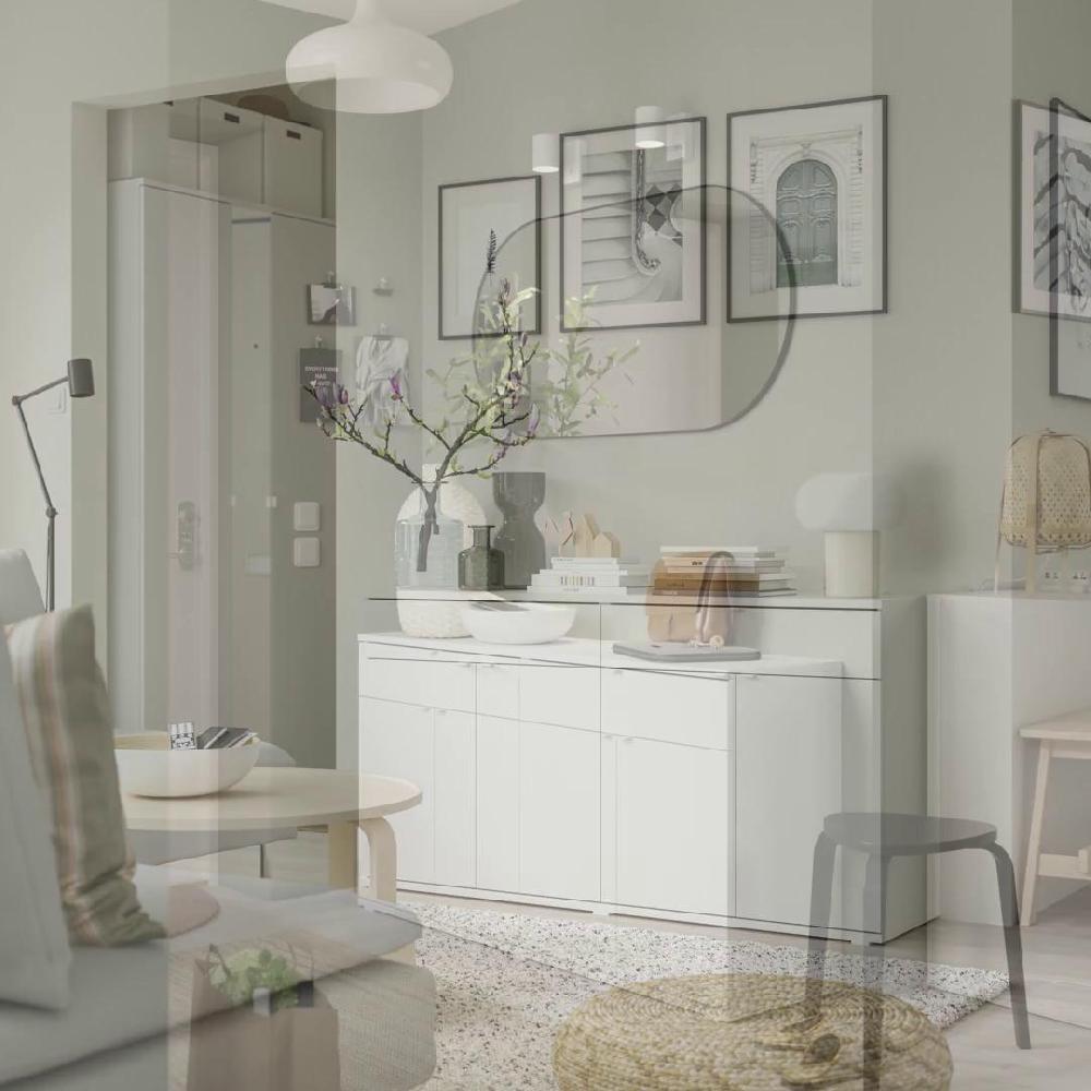 IKEA VIHALS Buffet Bianco 140x37x75 Cm