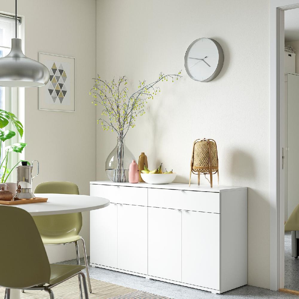 IKEA VIHALS Buffet Bianco 140x37x75 Cm