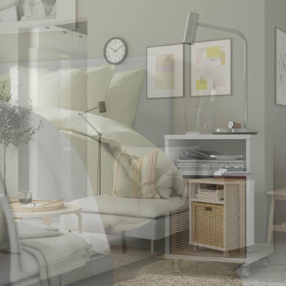 IKEA VIHALS Comodino Bianco 37x37 Cm