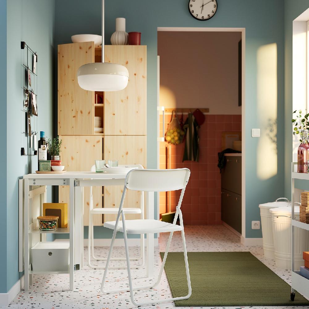 IKEA VIHALS Sedia Pieghevole Bianco