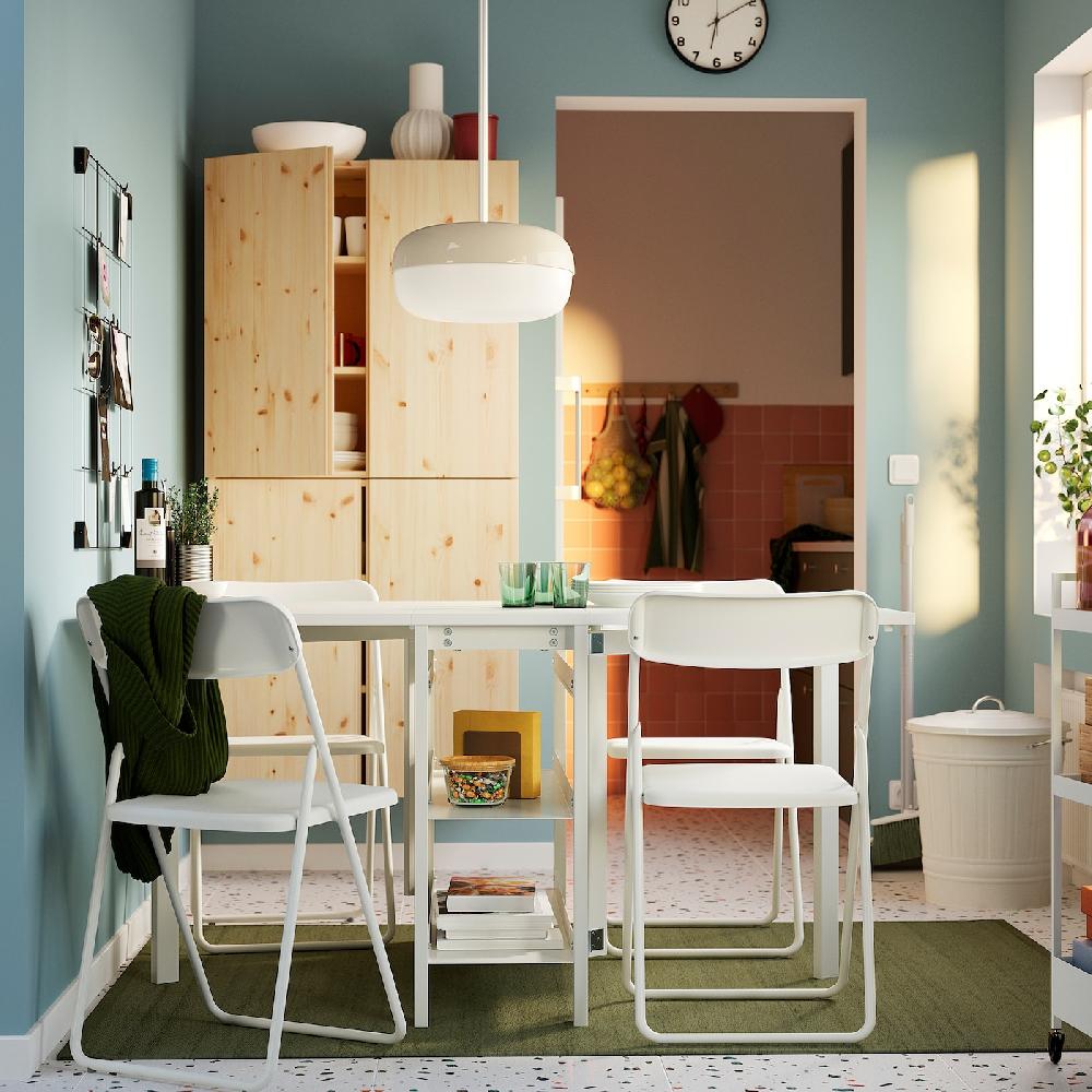 IKEA VIHALS Sedia Pieghevole Bianco