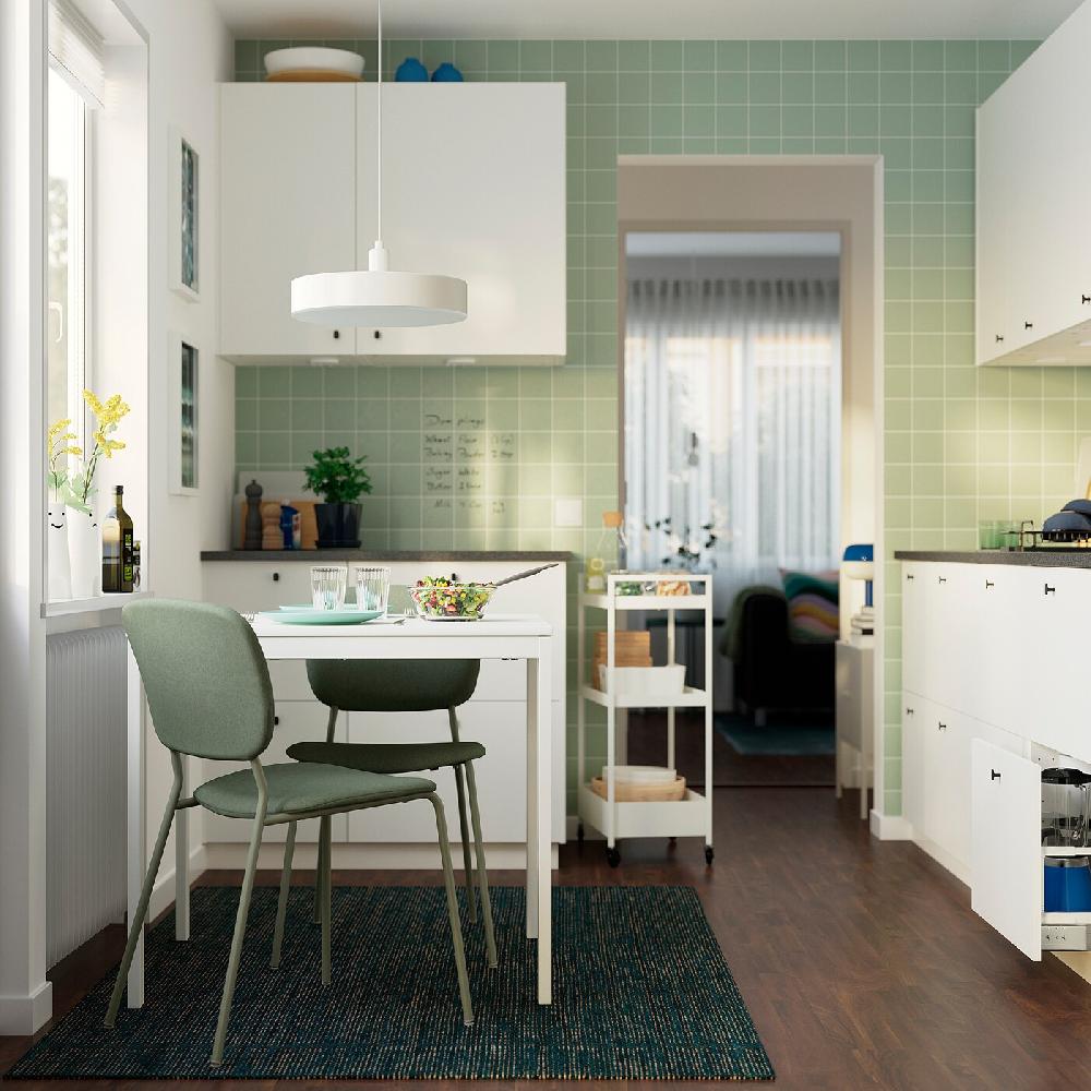 IKEA VIHALS Tavolo Allungabile Bianco 84/120x74 Cm