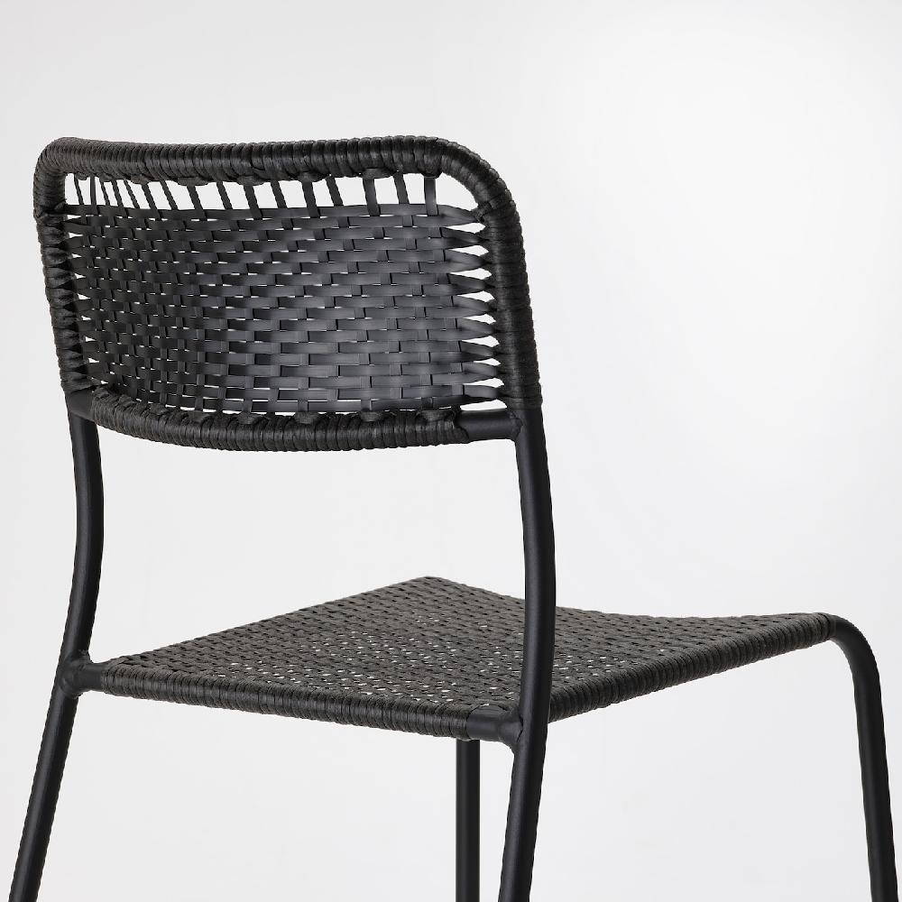 IKEA VIHOLMEN Sedia Da Giardino Grigio Scuro