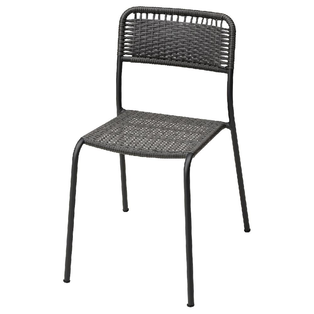 IKEA VIHOLMEN Sedia da giardino grigio scuro