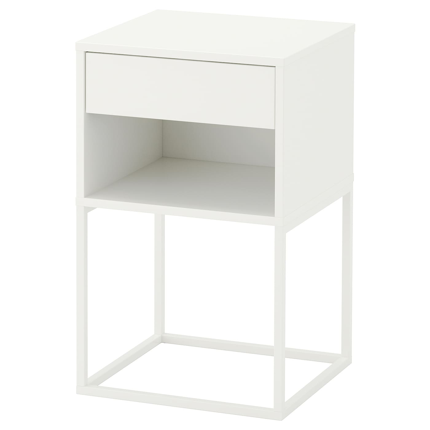 IKEA VIKHAMMER Comodino bianco 40x39 cm