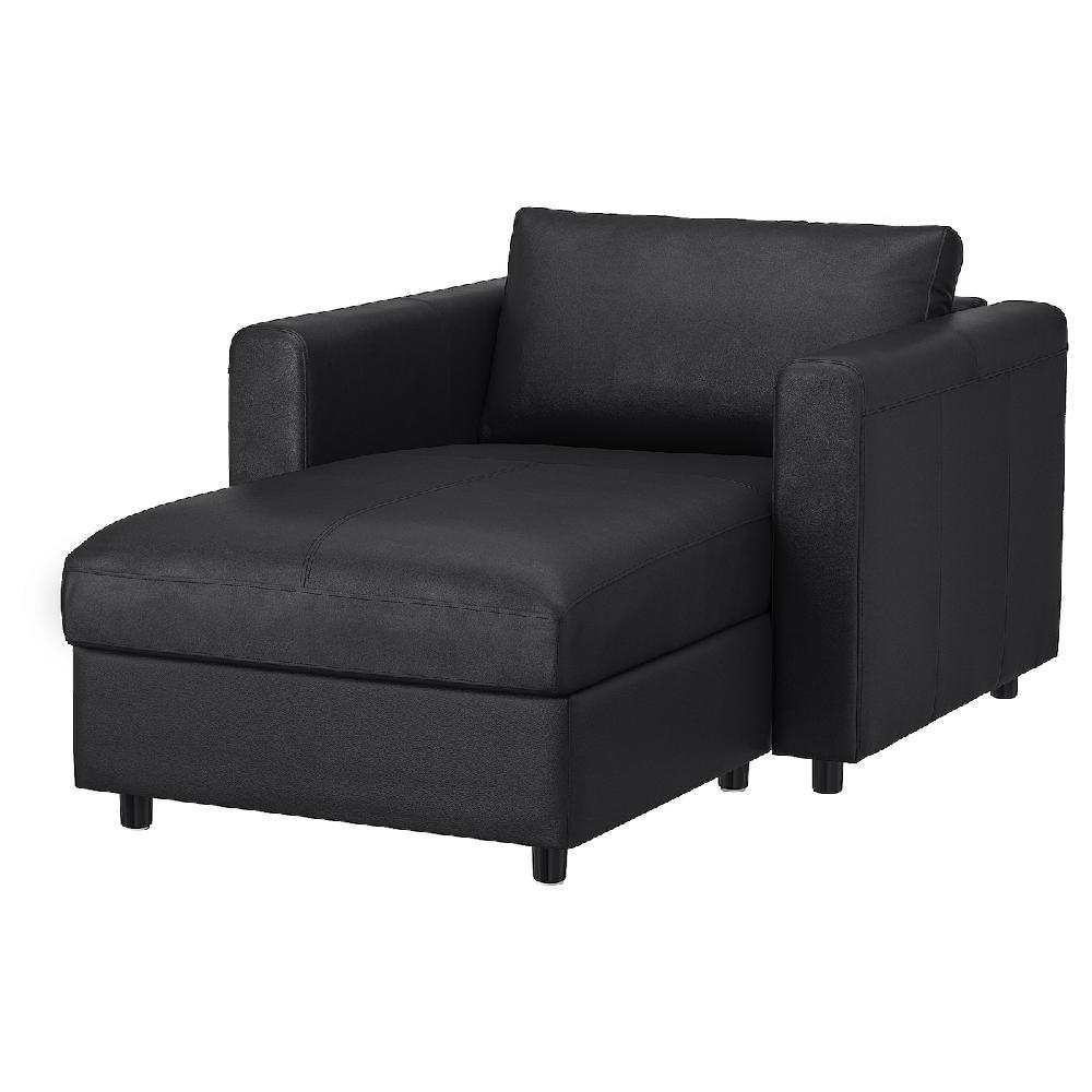 IKEA VIMLE Chaise-longue Grann/Bomstad nero
