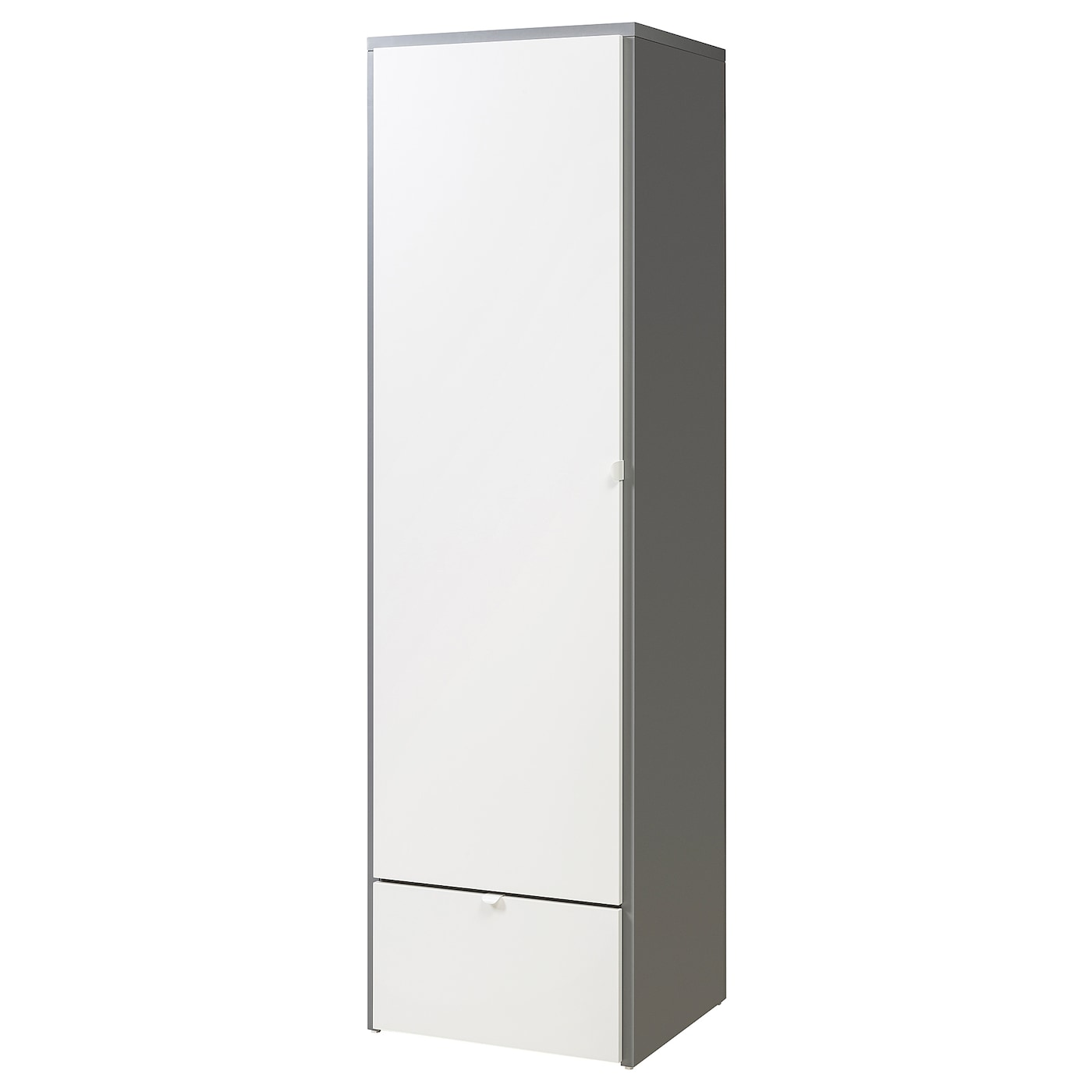 IKEA VISTHUS Guardaroba grigio/bianco 63x59x216 cm