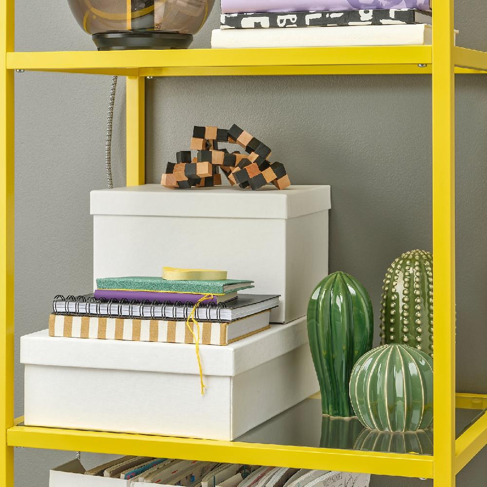 IKEA VITTSJÖ Scaffale Giallo/vetro 51x175 Cm