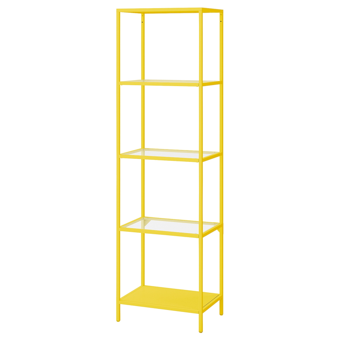 IKEA VITTSJÖ Scaffale giallo/vetro 51x175 cm