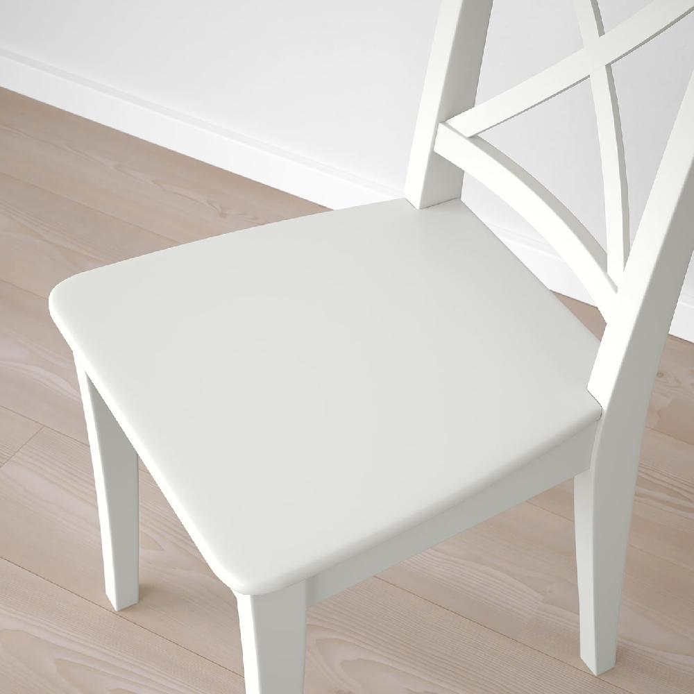 IKEA INGATORP / INGOLF Tavolo E 4 Sedie Bianco/bianco 110/155 Cm