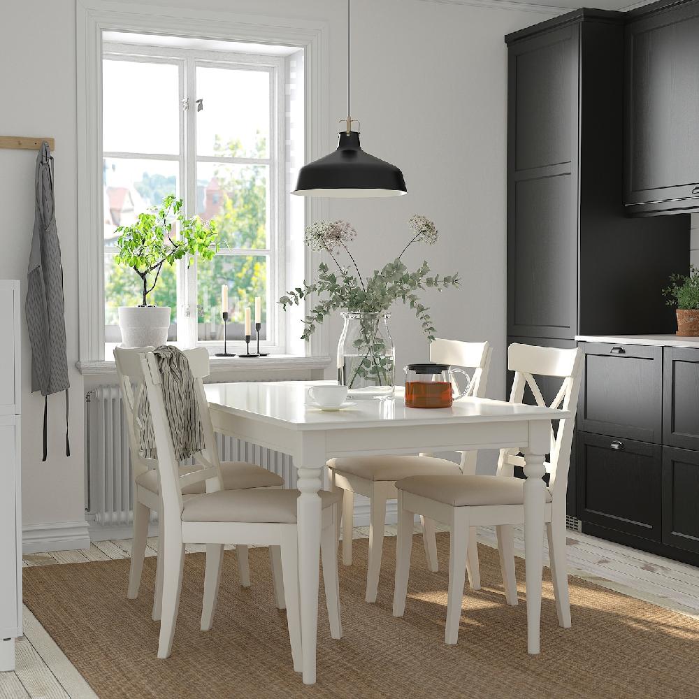 IKEA INGATORP Tavolo Allungabile Bianco 155/215x87 Cm