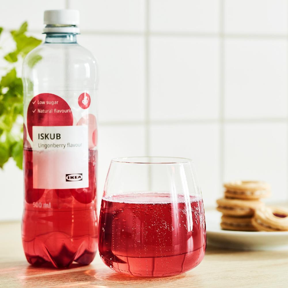 IKEA ISKUB Bevanda Gassata Gusto Di Mirtillo Rosso/con Zucchero Ed Edulcoranti 500 Ml