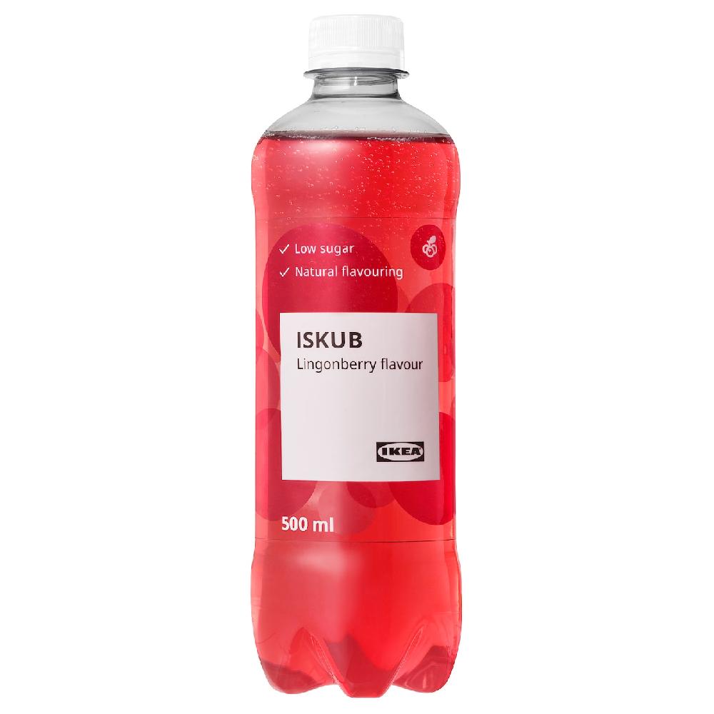 IKEA ISKUB Bevanda gassata gusto di mirtillo rosso/con zucchero ed edulcoranti 500 ml
