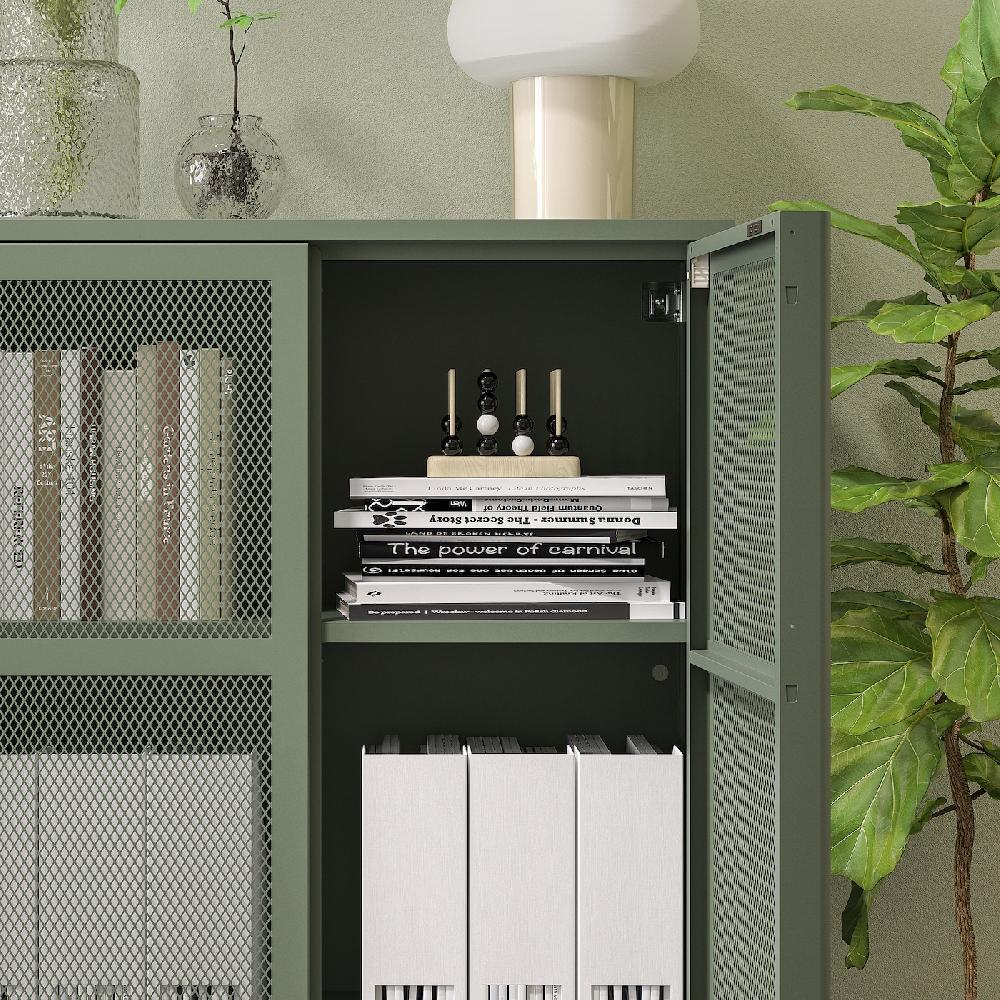 IKEA IVAR Mobile Con Ante Grigio-verde Rete 80x83 Cm
