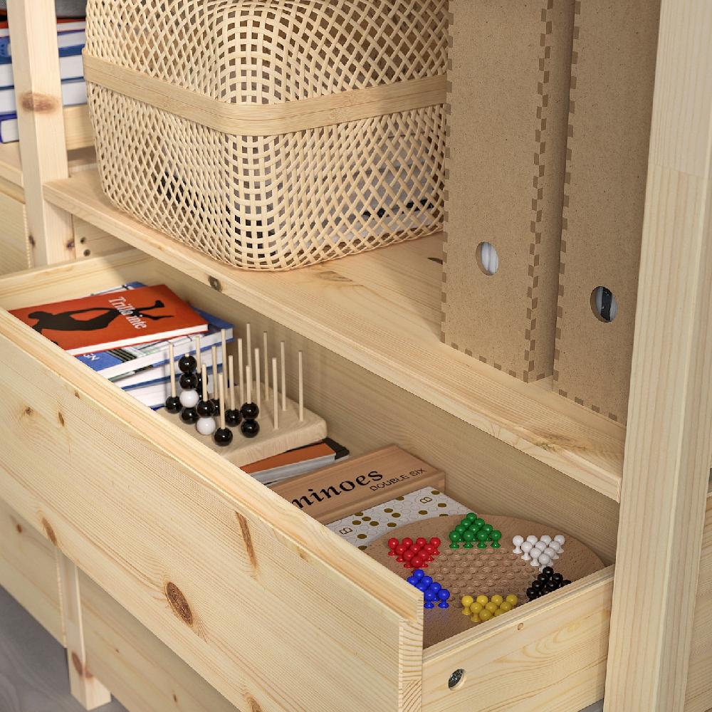 IKEA IVAR Scaffale Con Mobili/cassetti Pino 174x30x226 Cm