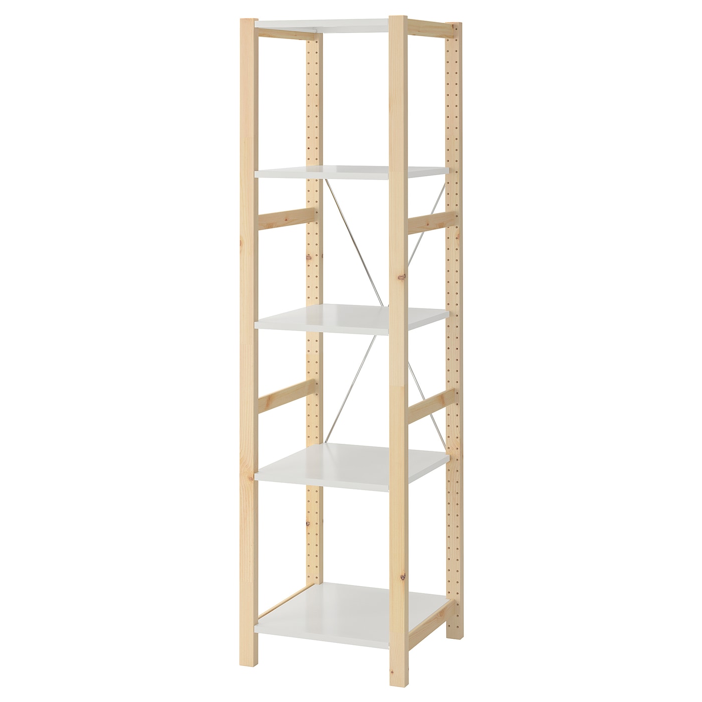 IKEA IVAR Scaffale pino/metallo bianco 48x50x179 cm