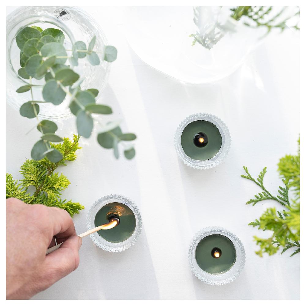 IKEA JÄMTSKOGEN Candelina Profumata Cipresso E Eucalipto/verde Scuro 3.5 H