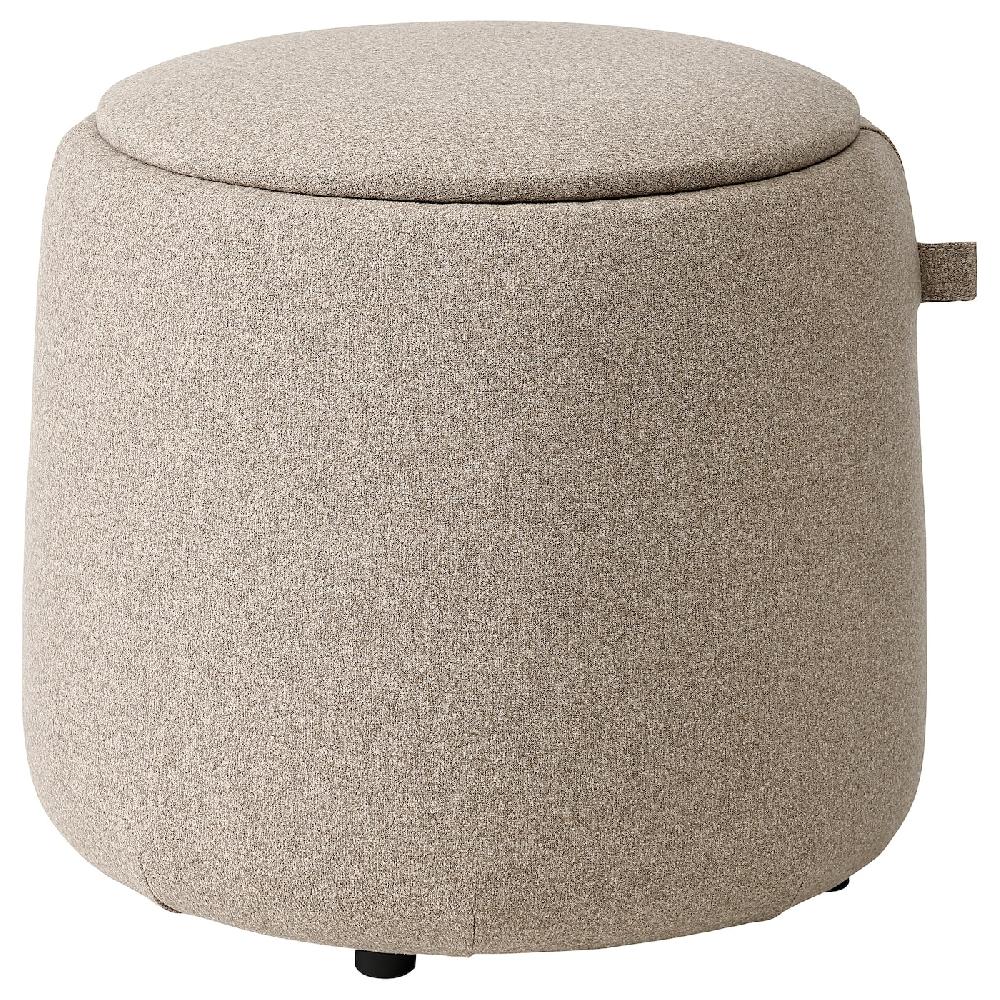 IKEA JÄRRESTAD Pouf con contenitore/Tonerud beige scuro