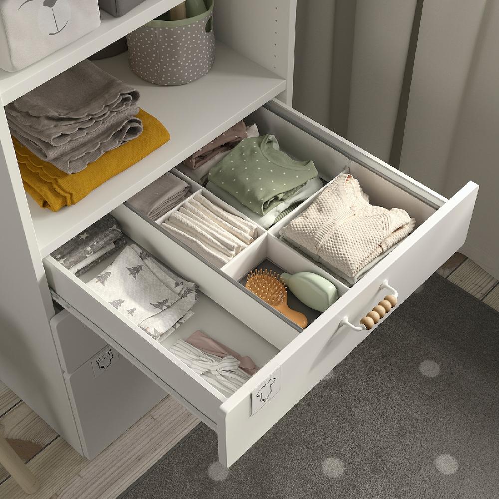 IKEA JÄTTEBJÖRN Portatutto Bianco/grigio 50x35x9 Cm