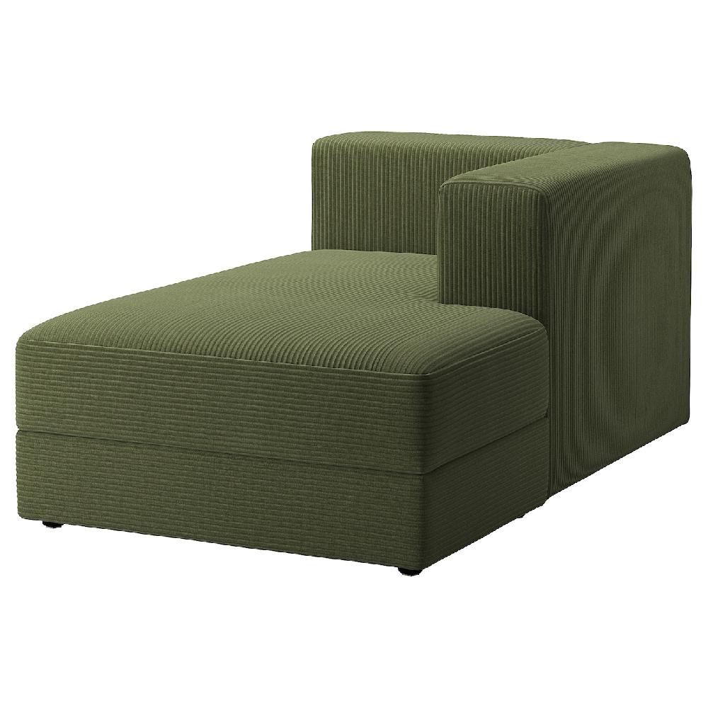 IKEA JÄTTEBO Elemento chaise-longue destro con bracciolo/Samsala giallo scuro-verde