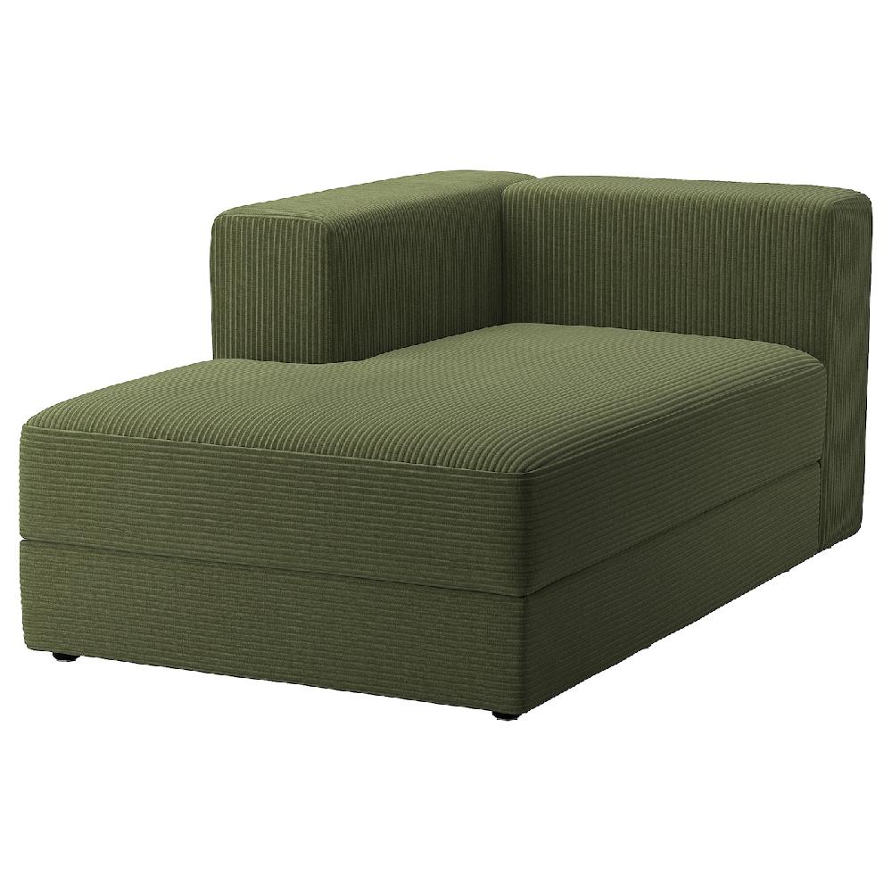IKEA JÄTTEBO Elemento chaise-longue sinistro con bracciolo/Samsala giallo scuro-verde