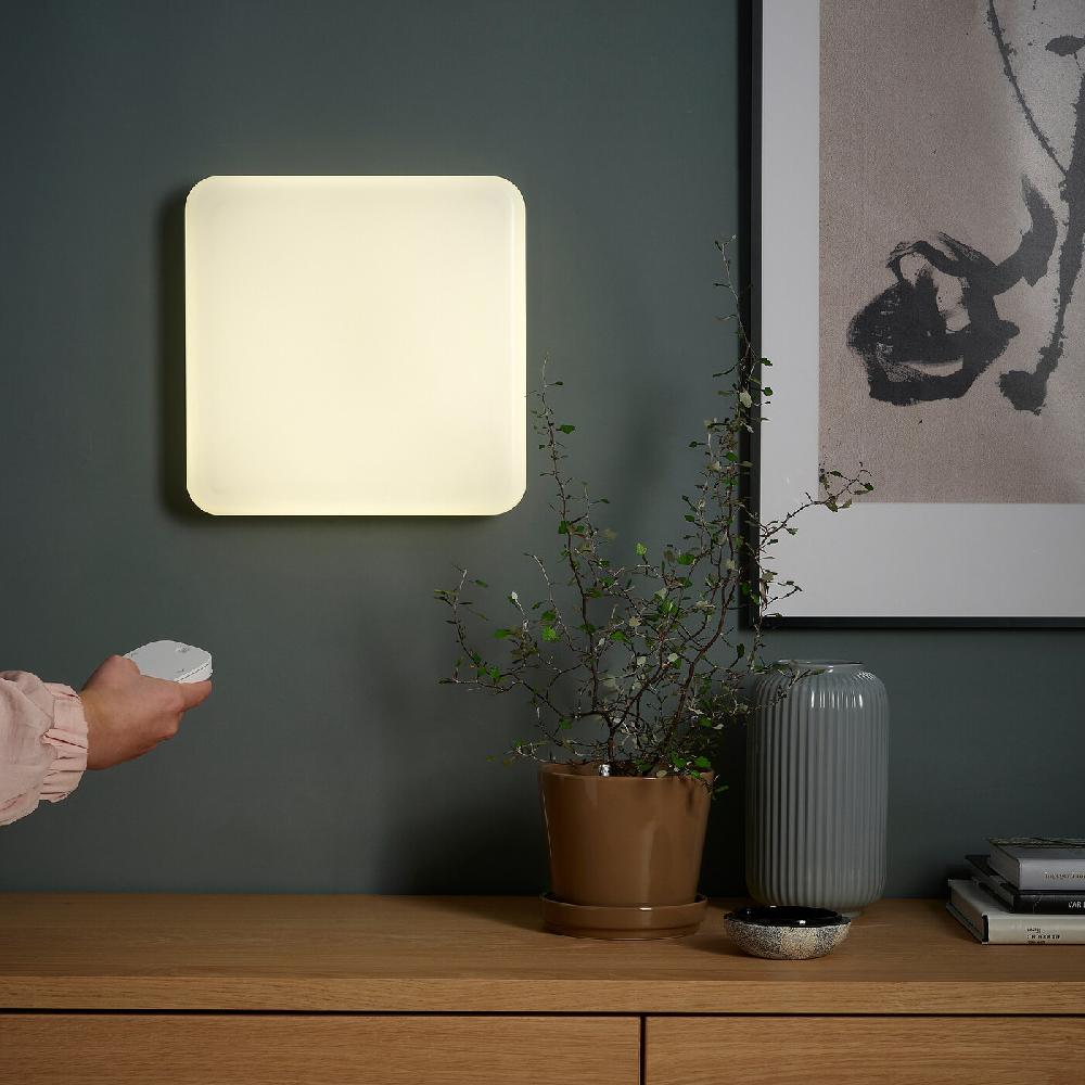 IKEA JETSTRÖM Pannello LED Da Parete Smart Intensità Luminosa Regolabile/cablato Colore E Spettro Bianco 30x30 Cm