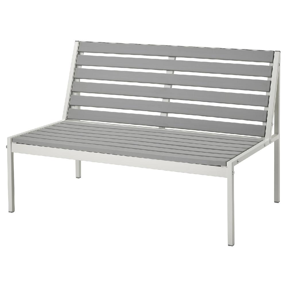 IKEA JOLPEN Divano a 2 posti da esterno bianco/grigio 100x59x67 cm