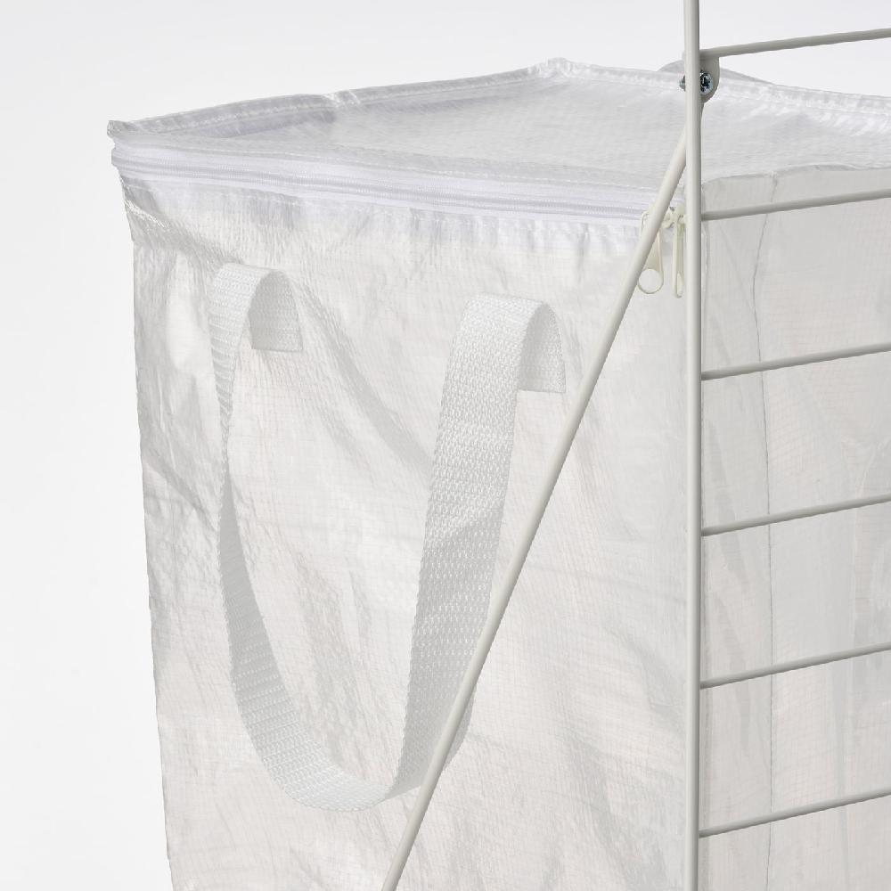 IKEA JOSTEIN Borsa Con Supporto Bianco/trasparente Da Interno/esterno 60x40x74 Cm