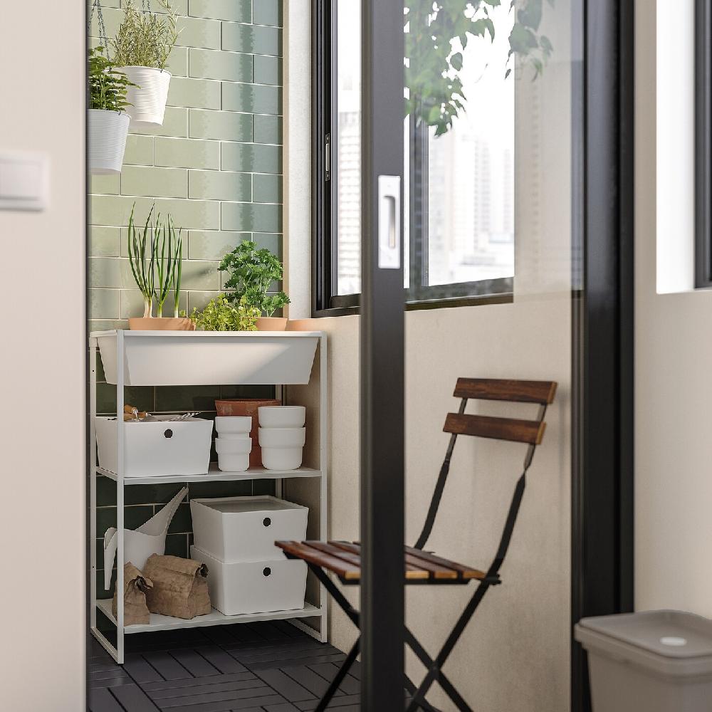 IKEA JOSTEIN Contenitore Bianco/da Interno/esterno 60x40x15 Cm