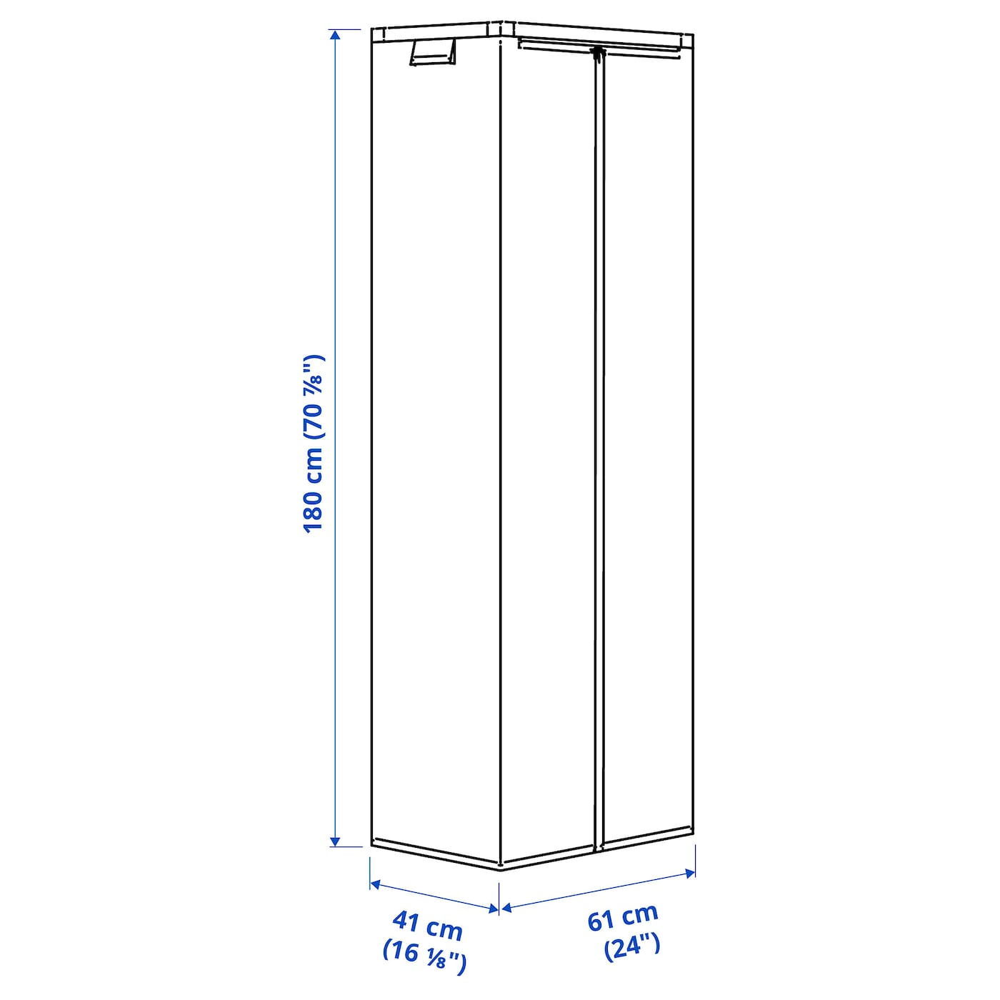 IKEA JOSTEIN Fodera Trasparente/da Interno/esterno 61x41x180 Cm