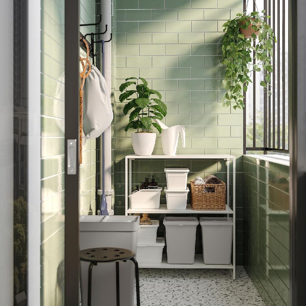 IKEA JOSTEIN Ripiano Metallo/da Interno/esterno Bianco 77x40 Cm