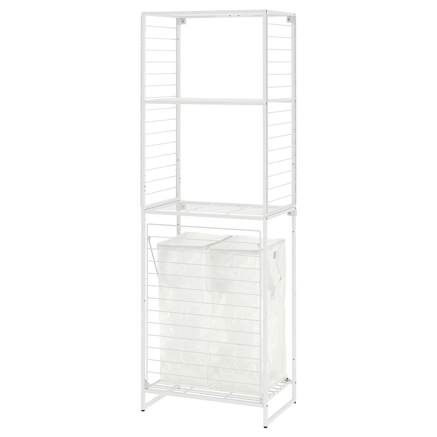 IKEA JOSTEIN Scaffale Con Borse/griglia Da Interno/esterno Filo Di Metallo/trasparente Bianco 62x40/76x180 Cm