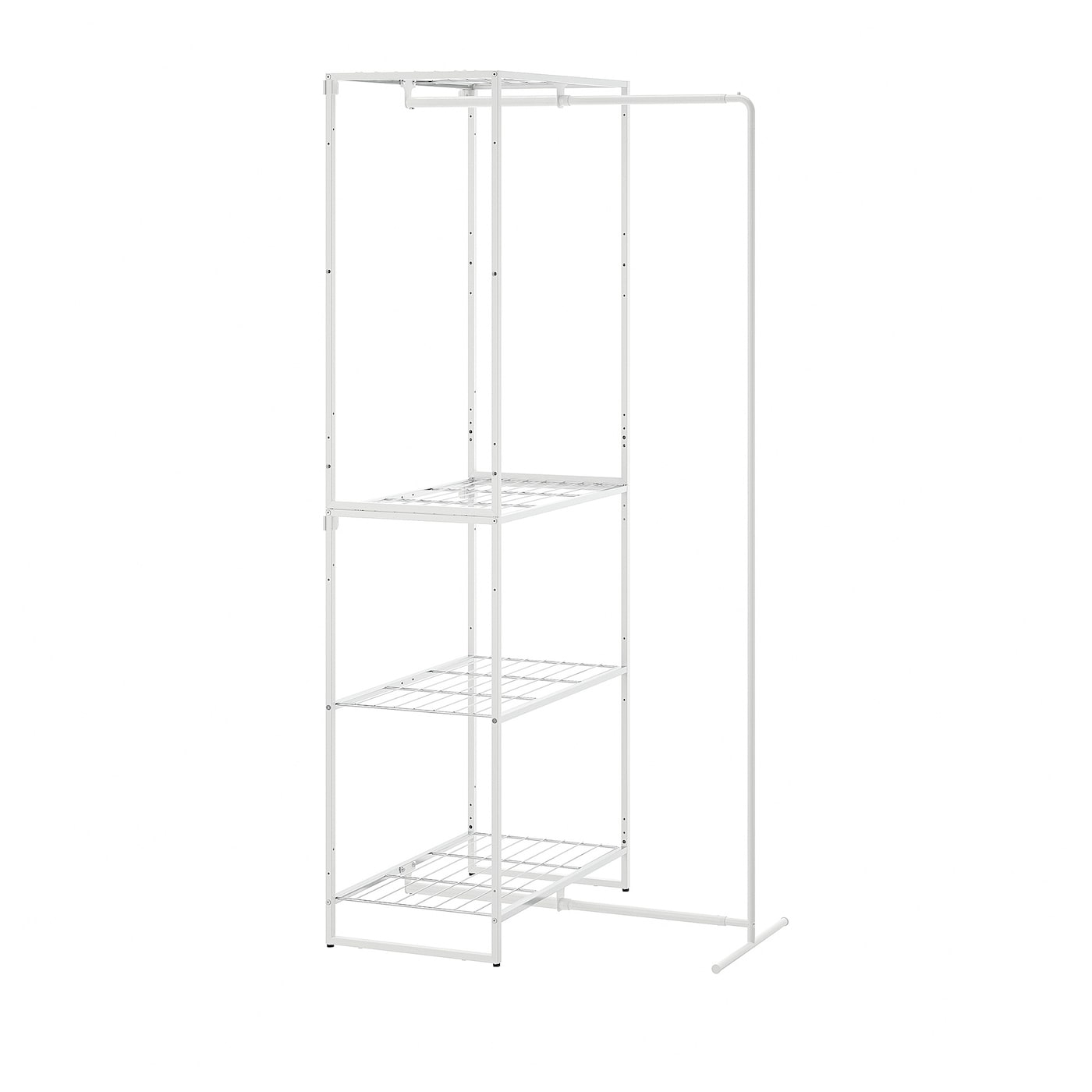 IKEA JOSTEIN Scaffale Con Stendibiancheria Da Interno/esterno/filo Di Metallo Bianco 61x53/117x180 Cm