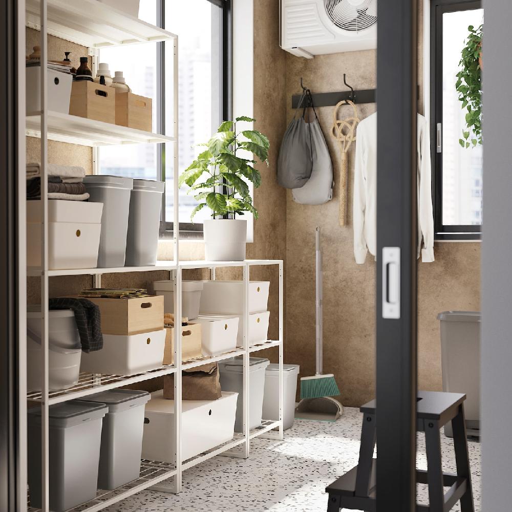 IKEA JOSTEIN Scaffale Da Interno/esterno/bianco 182x40x180 Cm