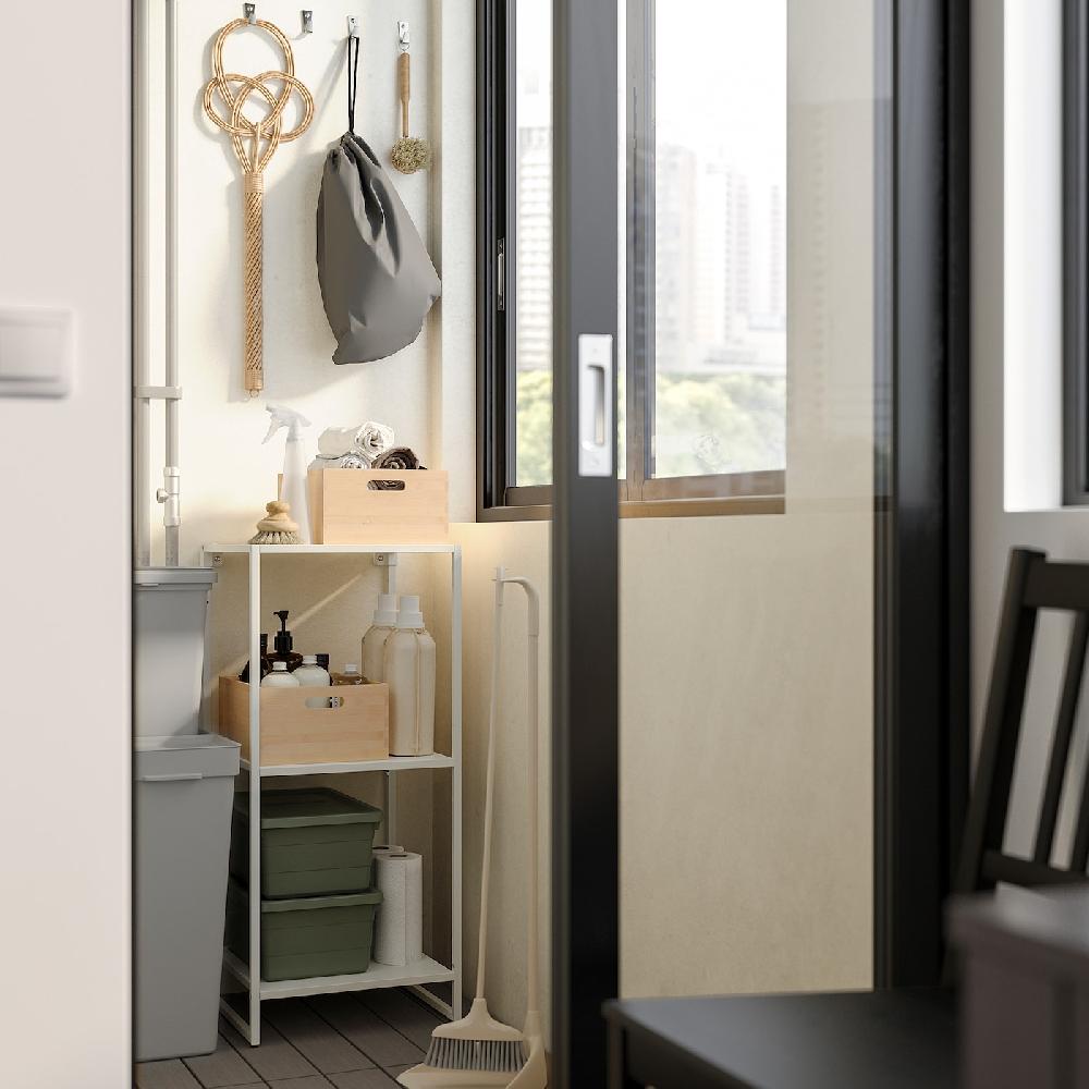 IKEA JOSTEIN Scaffale Da Interno/esterno/metallo Bianco 41x40x90 Cm