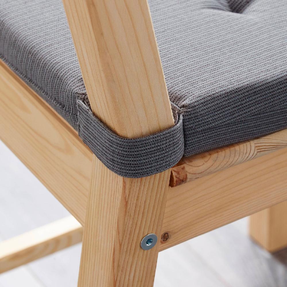 IKEA JUSTINA Cuscino Per Sedia Grigio 42/35x40x4 Cm