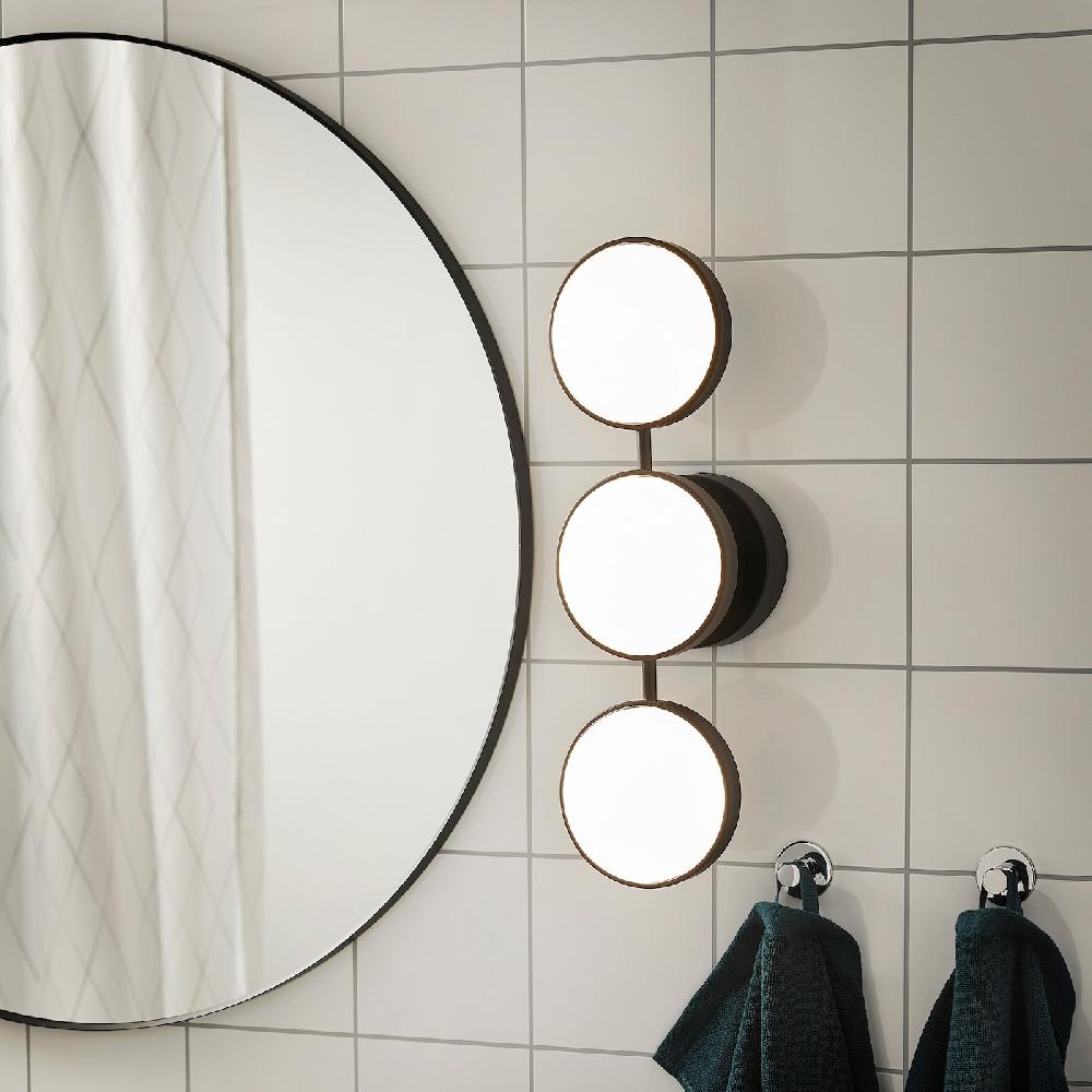 IKEA KABOMBA Lampada Da Parete A LED Intensità Luminosa Regolabile Opaco/nero 47x14 Cm