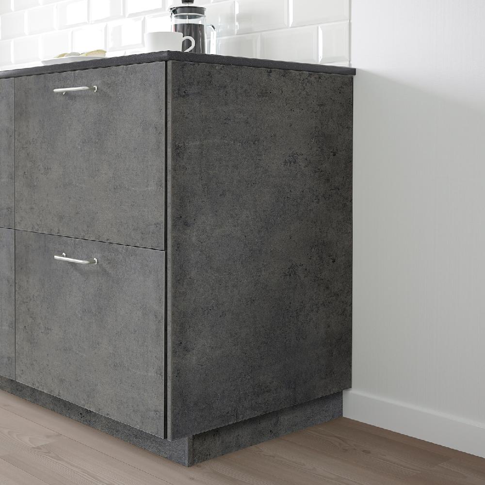 IKEA KALHYTTAN Rivestimento Laterale Grigio Scuro Effetto Cemento 39x83 Cm