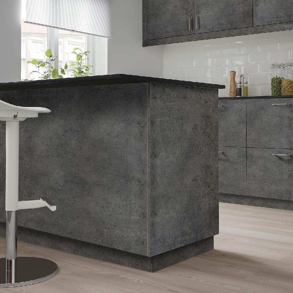 IKEA KALHYTTAN Rivestimento Laterale Grigio Scuro Effetto Cemento 39x83 Cm
